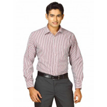 John Miller Men Stripes White Red Shirts