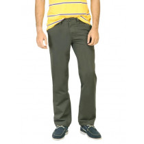 Basics Men Green Trousers