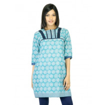 Vishudh Women Blue Printed Kurta