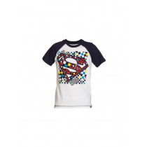 Superman Boys Off White & Navy Blue T-shirt