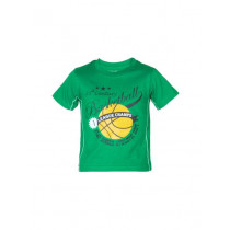 Doodle Boys Printed Green T-shirt