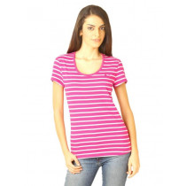 Puma Women Ess Striped White Tops