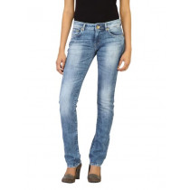 Spykar Women Washed Blue Jeans