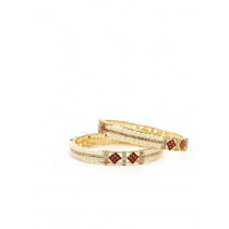 Royal Diadem Set of 2 White Bangles