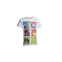 Avengers Boys White Printed T-shirt