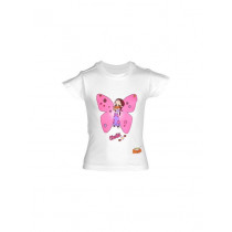 Chhota Bheem Kids Girl Chutki Butterfly White Tshirt