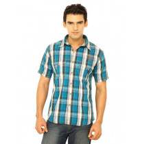 Wrangler Men Wander Wheels Blue Shirt