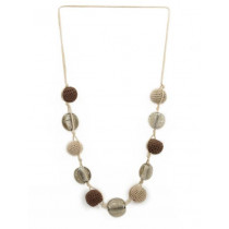 Adrika Brown & Beige Necklace