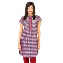 W Women Printed Purple Kurtas