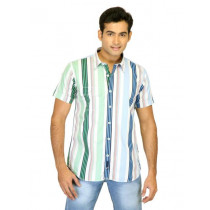 Probase Men Stripes White Shirts