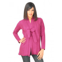 Jealous 21 Women Solid Magenta Sweater