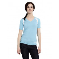 Wildcraft Women Solid Blue Tshirt