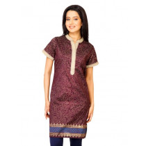 Diva Women Gold Printed Kurta