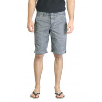 United Colors of Benetton Men Grey Washed Shorts