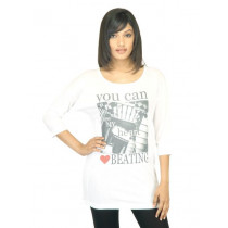 United Colors of Benetton Women White Printed Top