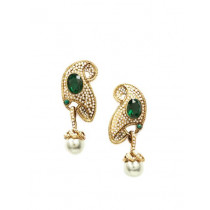 Royal Diadem White & Green Earrings