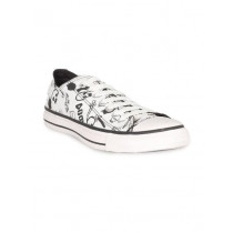 Converse Unisex Skull Print Ox White Shoe