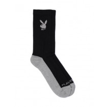 Playboy Men Grey & Black Socks