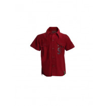 Palm Tree Boys Maroon Shirt