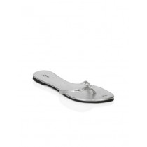 Puma Women Lily Thong Silver Flats