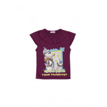 Madagascar3 Girls Purple Printed T-Shirt