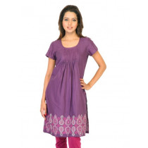 W Women Printed Purple Kurtas