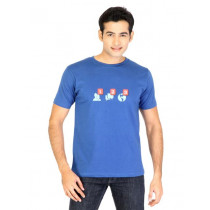 Tantra Men Printed Blue Tshirts