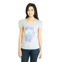 Tokyo Talkies Women Printed Grey Top