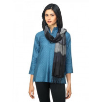 Fabindia Women Black Silk & Wool Stole
