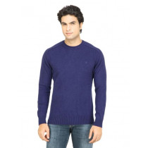 United Colors of Benetton Men Solid Blue Sweater