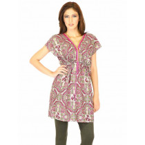 W Women Printed Pink Kurtis