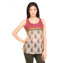 Mother Earth Women Printed Beige Tops