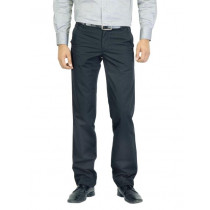 Turtle Men Striped Black Trousers