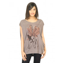 United Colors of Benetton Women Printed Brown Top