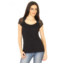 United Colors of Benetton Women Solid Black Tops