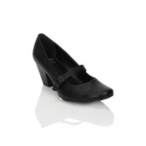 Clarks Women Cash Box Leather Black Heeled Shoes
