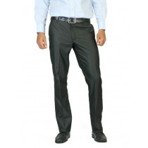 John Miller Men Striped Black Trousers