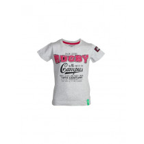 Gini and Jony Boys Printed Grey T-shirt