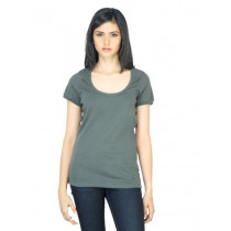 United Colors of Benetton Women Solid Olive T-shirt