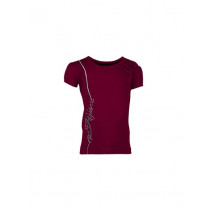 Palm Tree Kids Girls Printed Maroon Tops