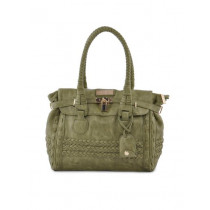 Lino Perros Women Lock Green Handbag