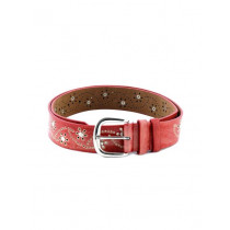 Lino Perros Women Flower Design Red Belt