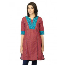 Mother Earth Women Printed Orange Kurta