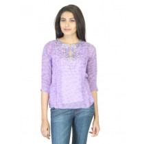 Satya Paul Women Lavender Printed Top