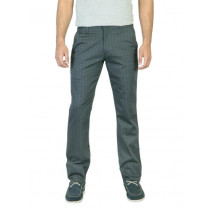 Scullers Men Check Grey Trousers