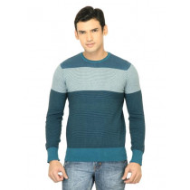 United Colors of Benetton Men Stripes Blue Sweater