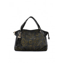 Lino Perros Women Flower Black Handbag