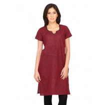 Vishudh Women Floral Print Maroon Kurtas