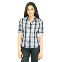 Scullers Women Check Black Shirt