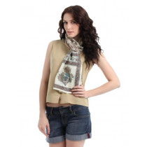 Fabindia Women Off White Printed Stole